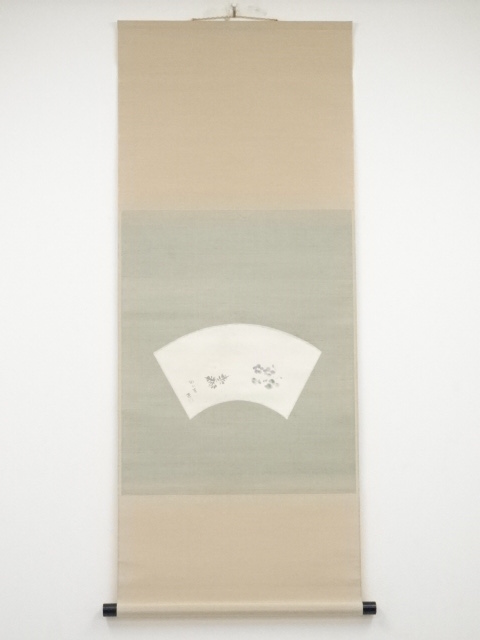 JAPANESE HANGING SCROLL / HAND PAINTED / VIOLET